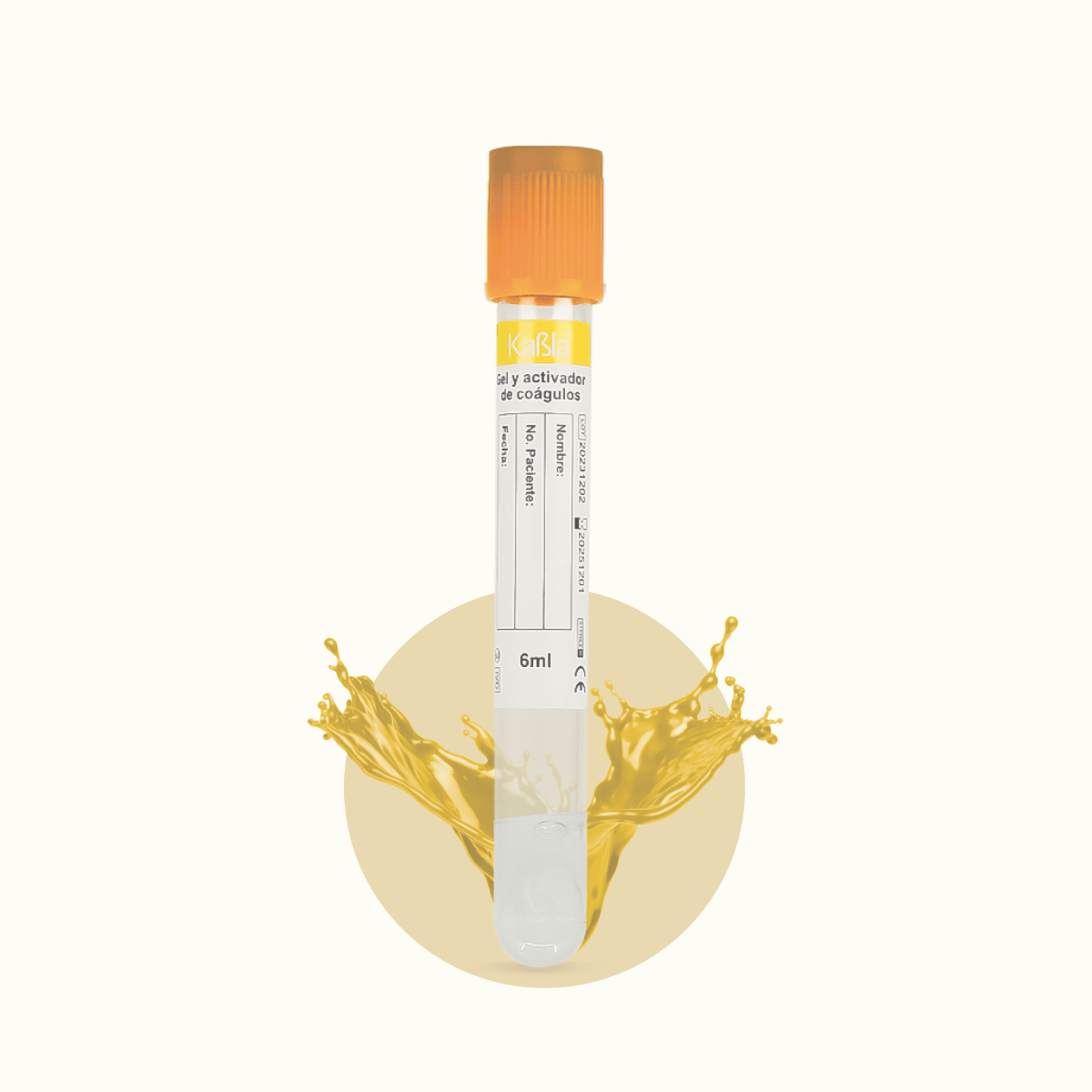 Tubo Oro Kabla Gradilla con 100pz