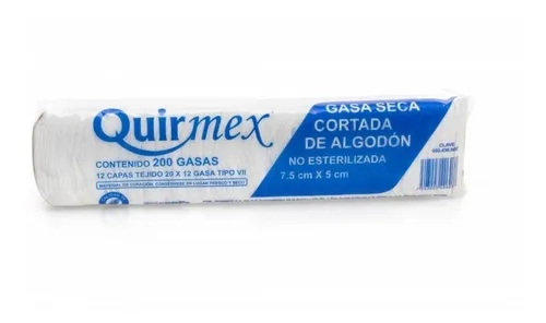 Gasa seca cortada de algodón Quirmex