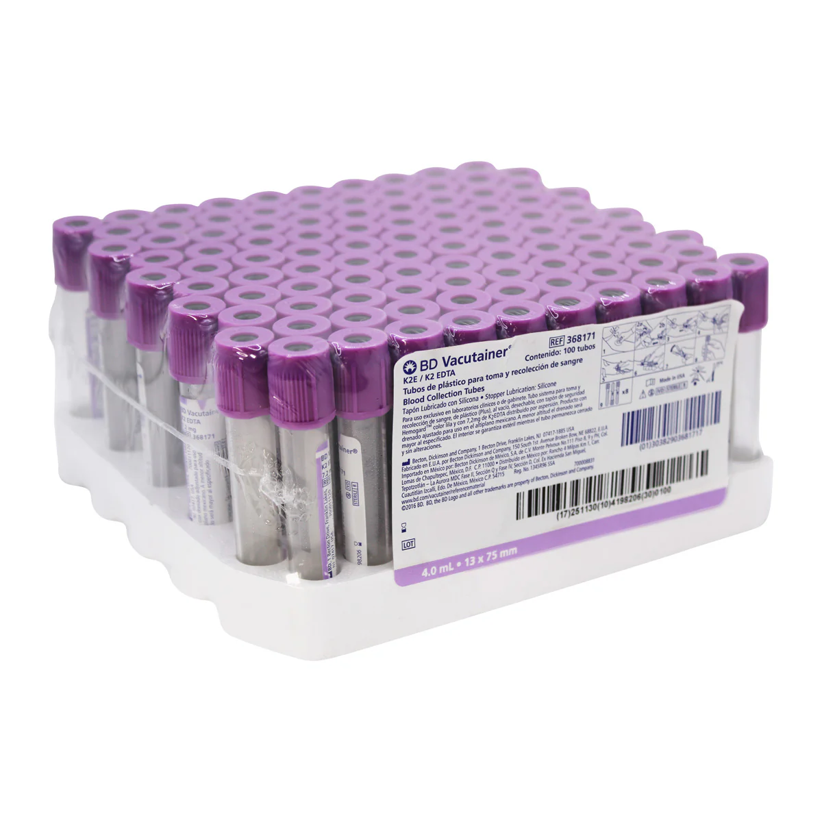 Tubo Vacutainer BD con tapa lila