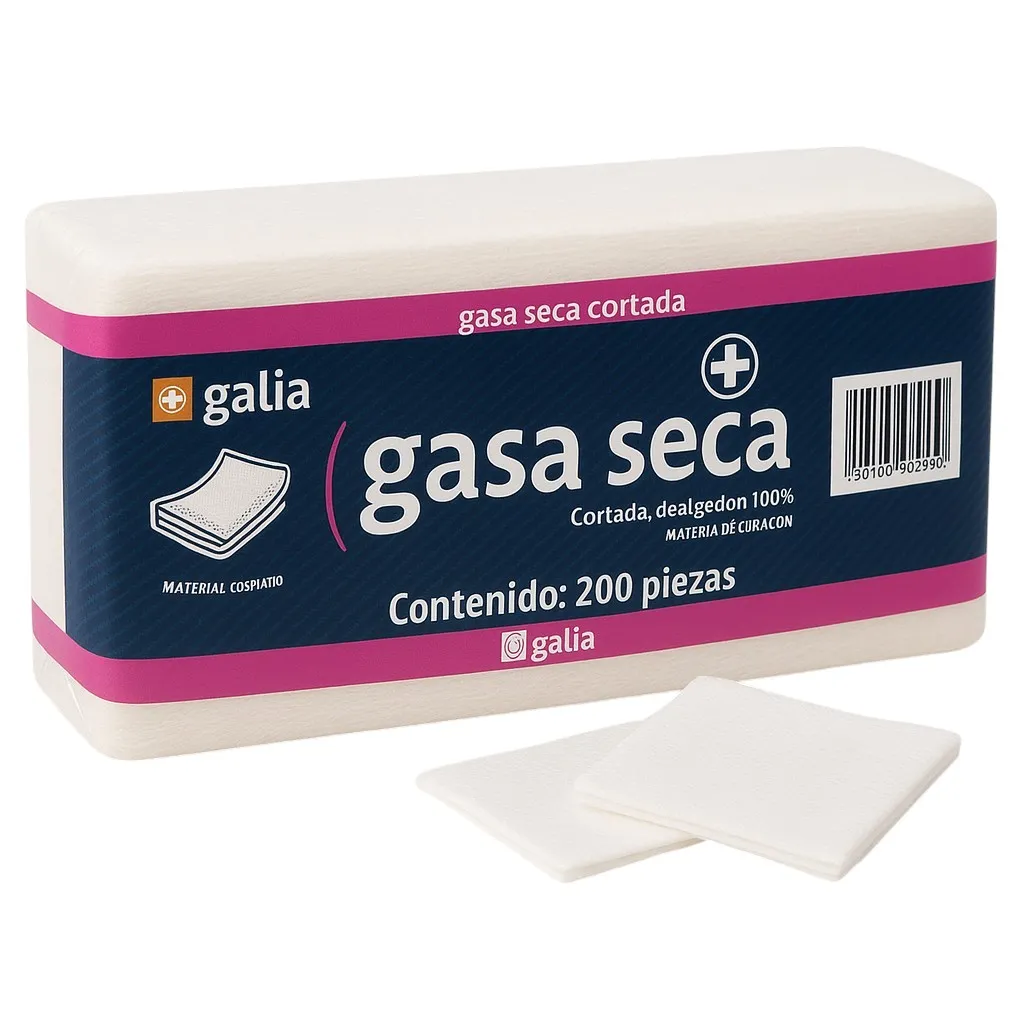 Gasa seca cortada Galia 7.5 x 5 cm