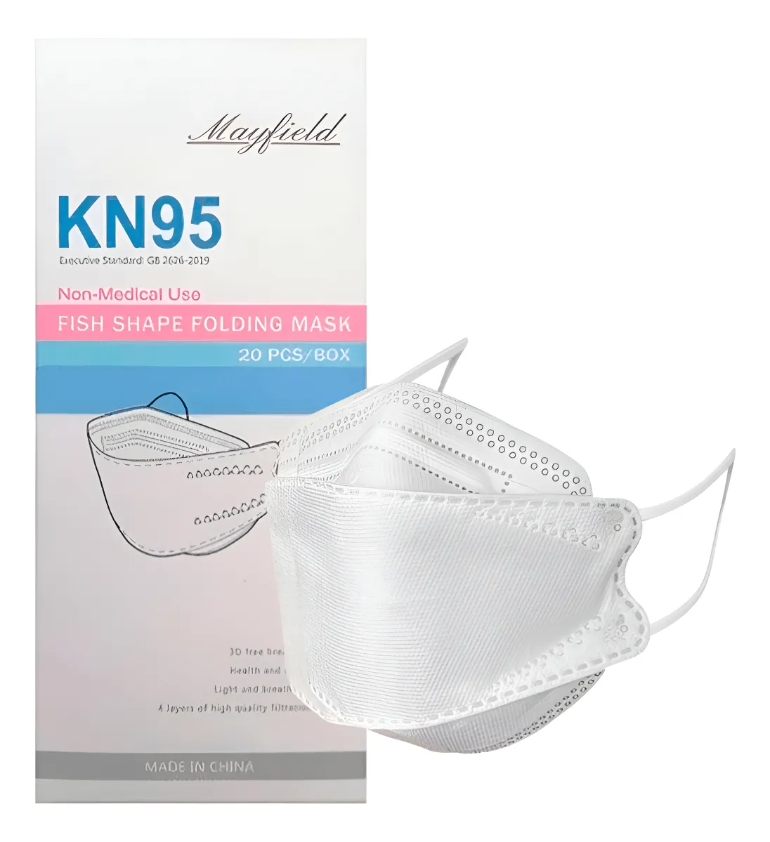 Mascarilla KN95 20 pz MAYFIELD 