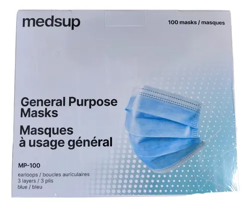 Cubrebocas tricapa MEDSUP 100PZ