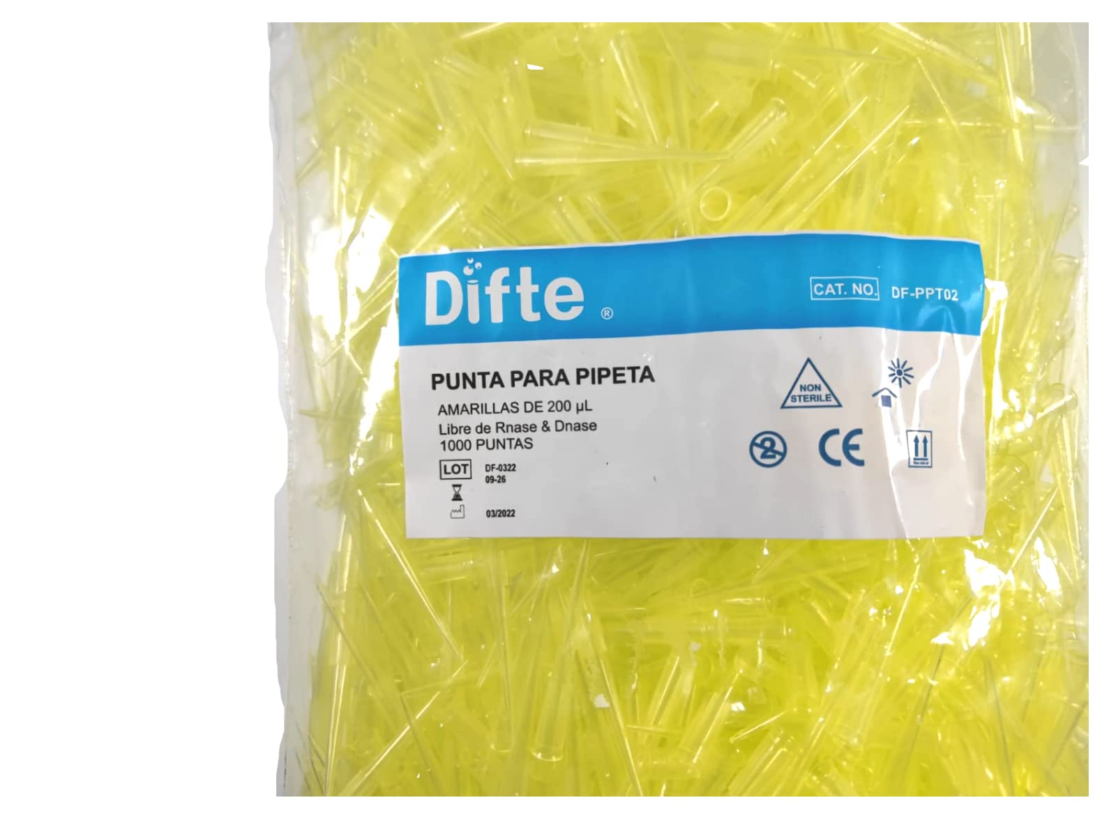 Punta amarilla para pipeta de 200 µL