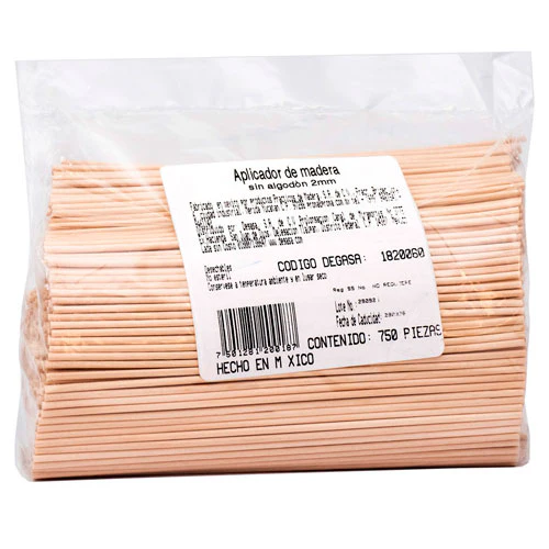 Aplicadores de madera sin algodón 