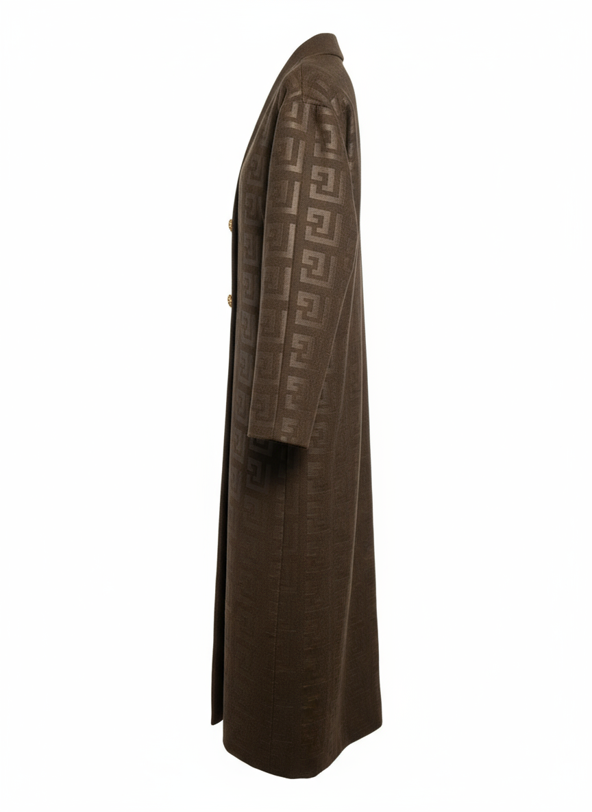 Geometric Pattern Long Coat
