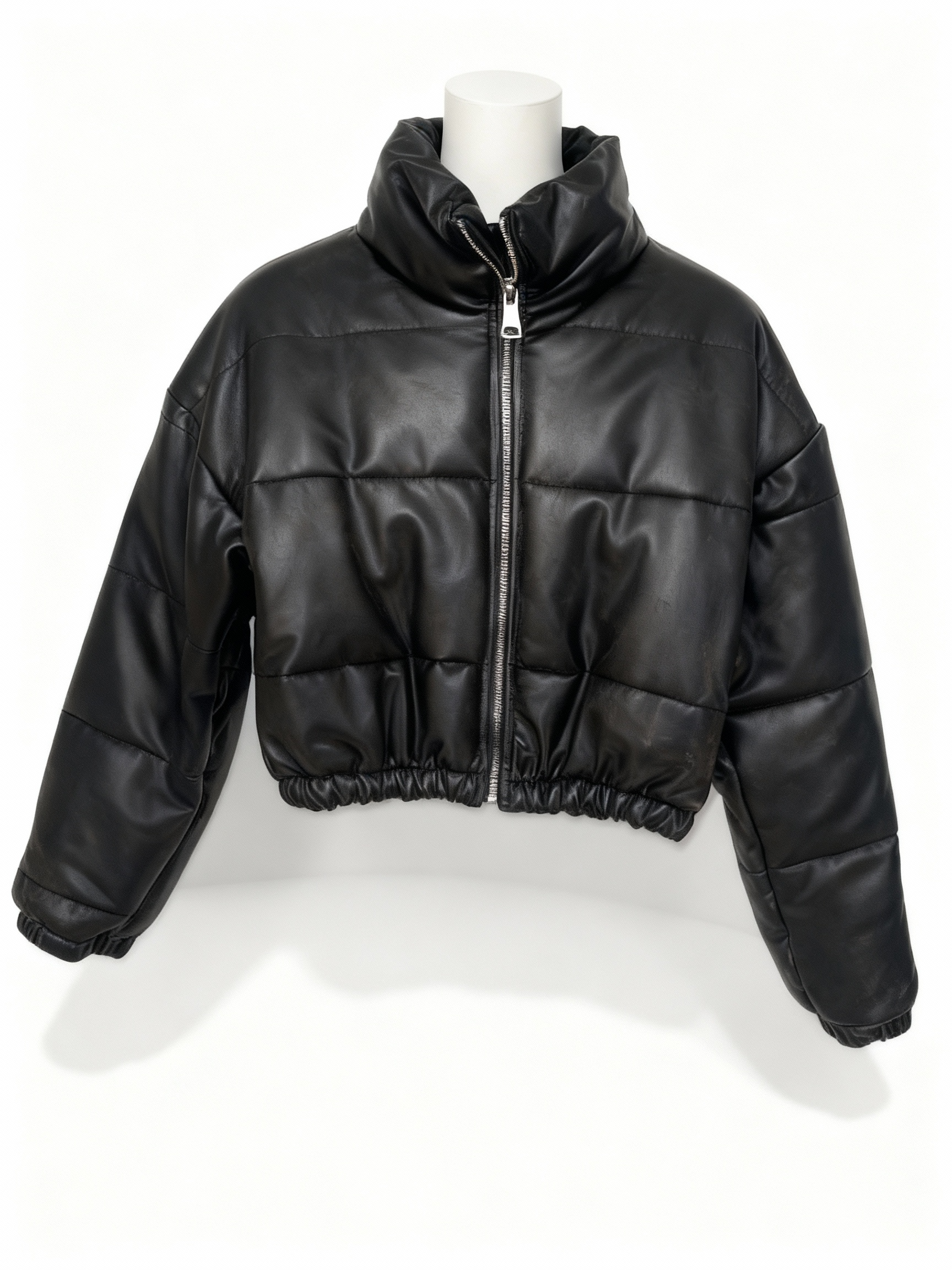 Women's Black Faux Leather Jacket