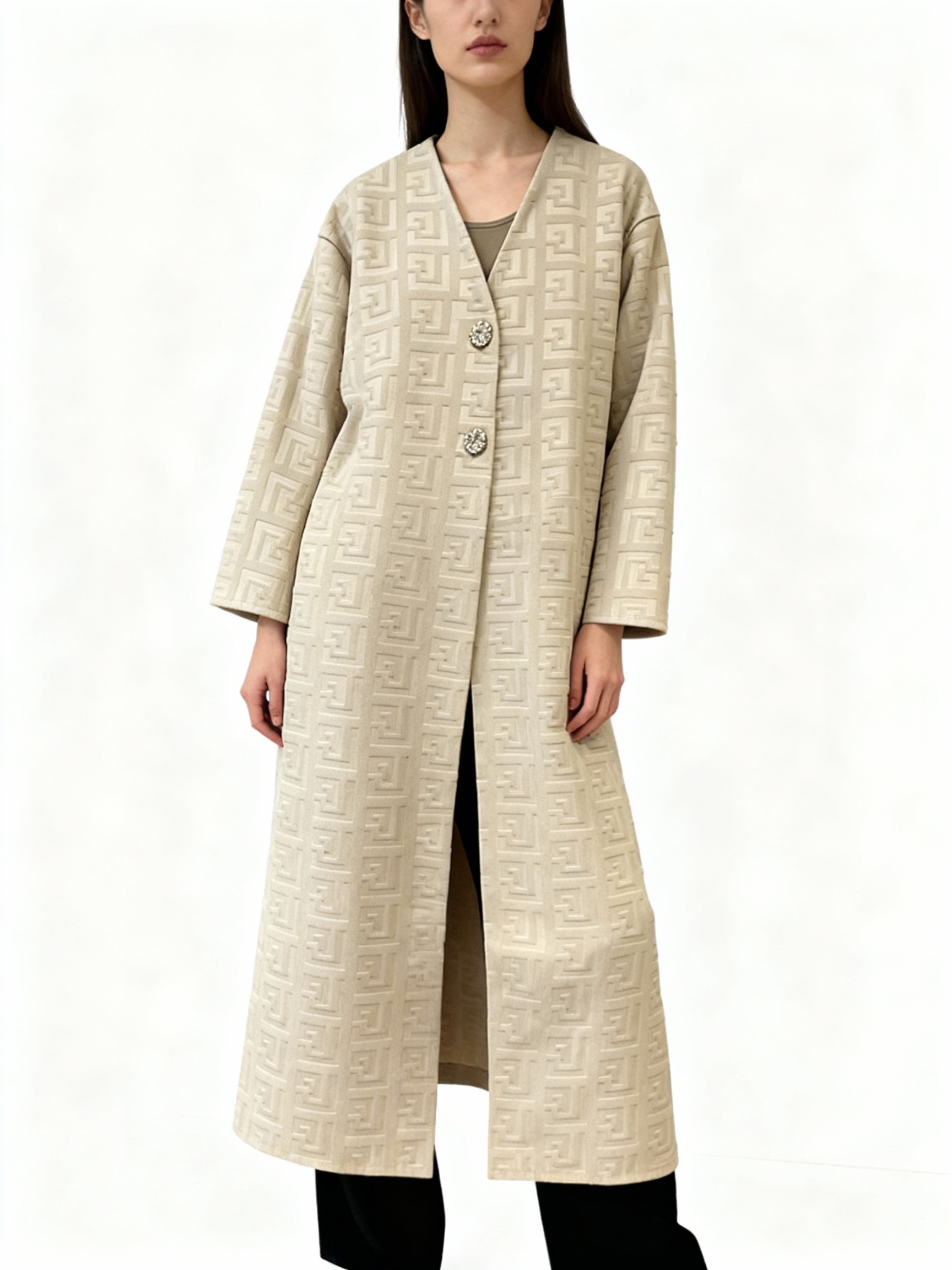 Beige Textured Blazer