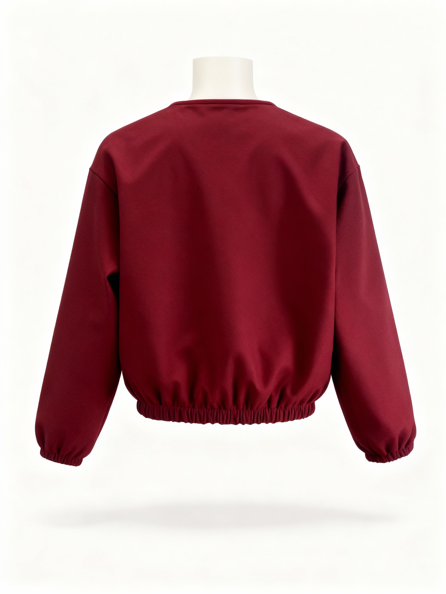 Women's Burgundy Bomber Jacket