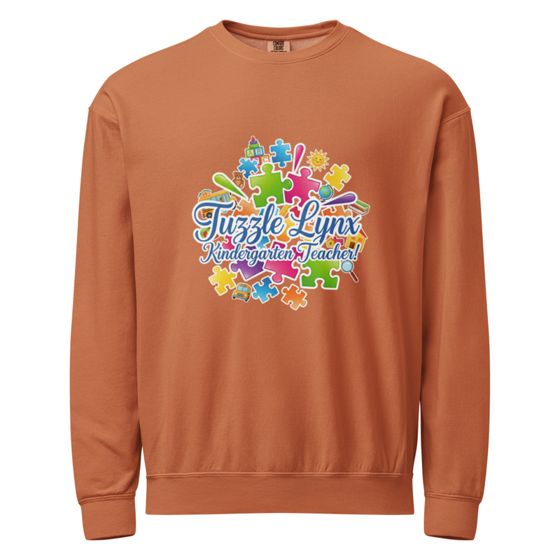 Unisex garment-dyed fleece crewneck sweatshirt