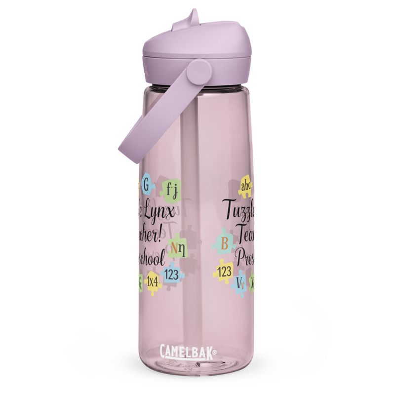 Flip straw water bottle