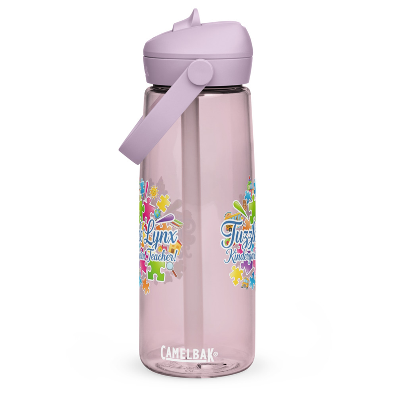 Flip straw water bottle