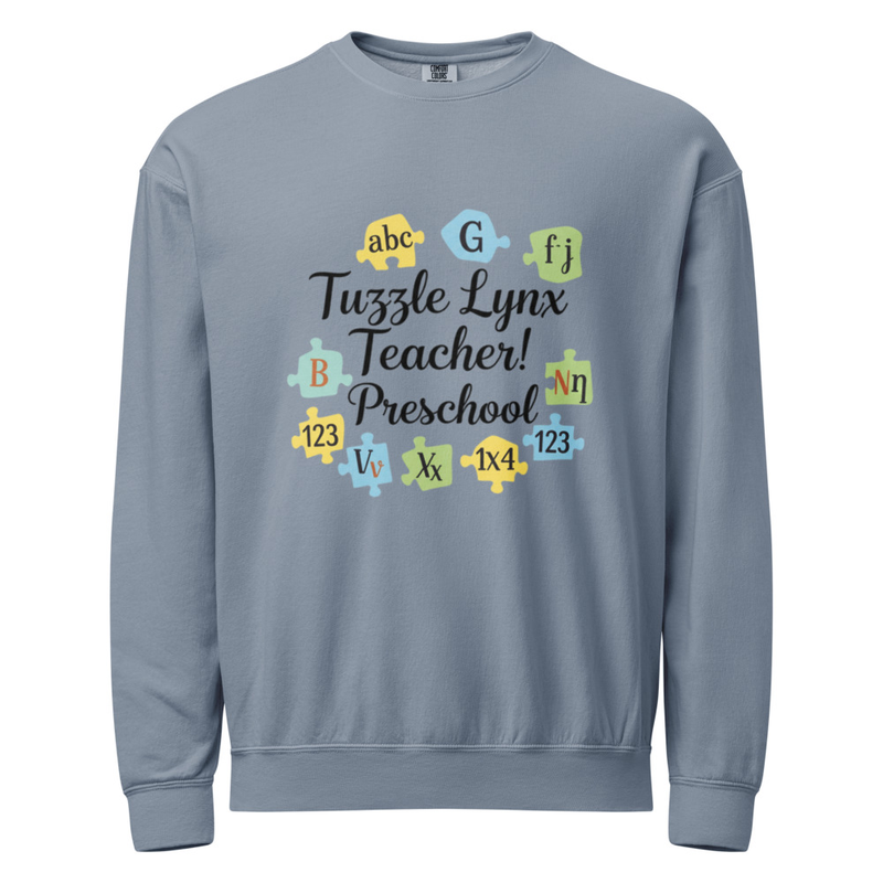 Unisex garment-dyed fleece crewneck sweatshirt