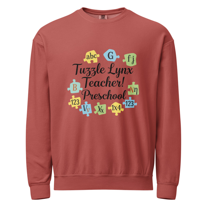 Unisex garment-dyed fleece crewneck sweatshirt