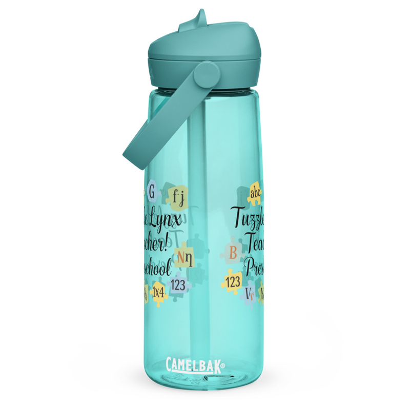 Flip straw water bottle