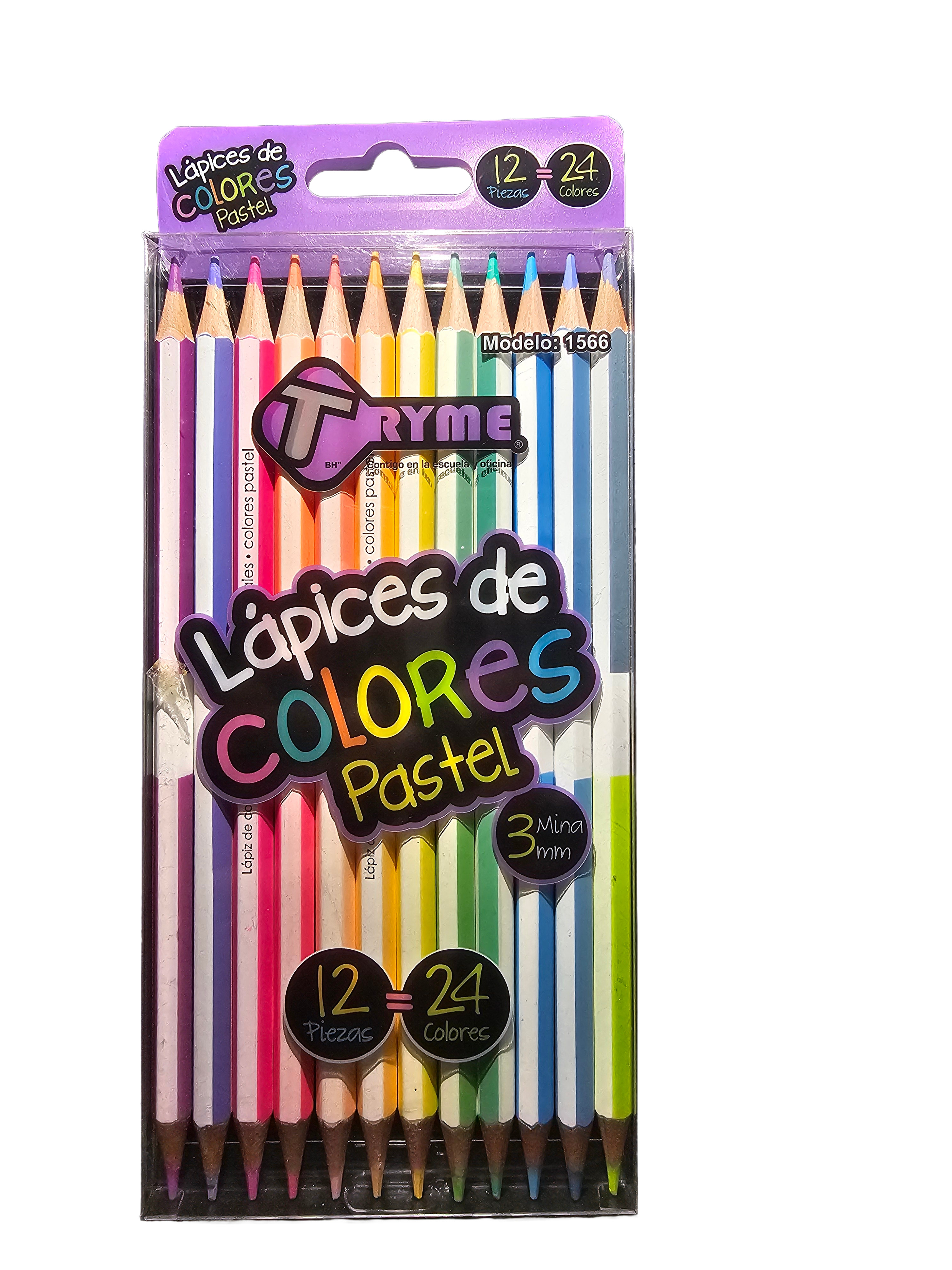 Lápices DUO de colores pastel Tryme