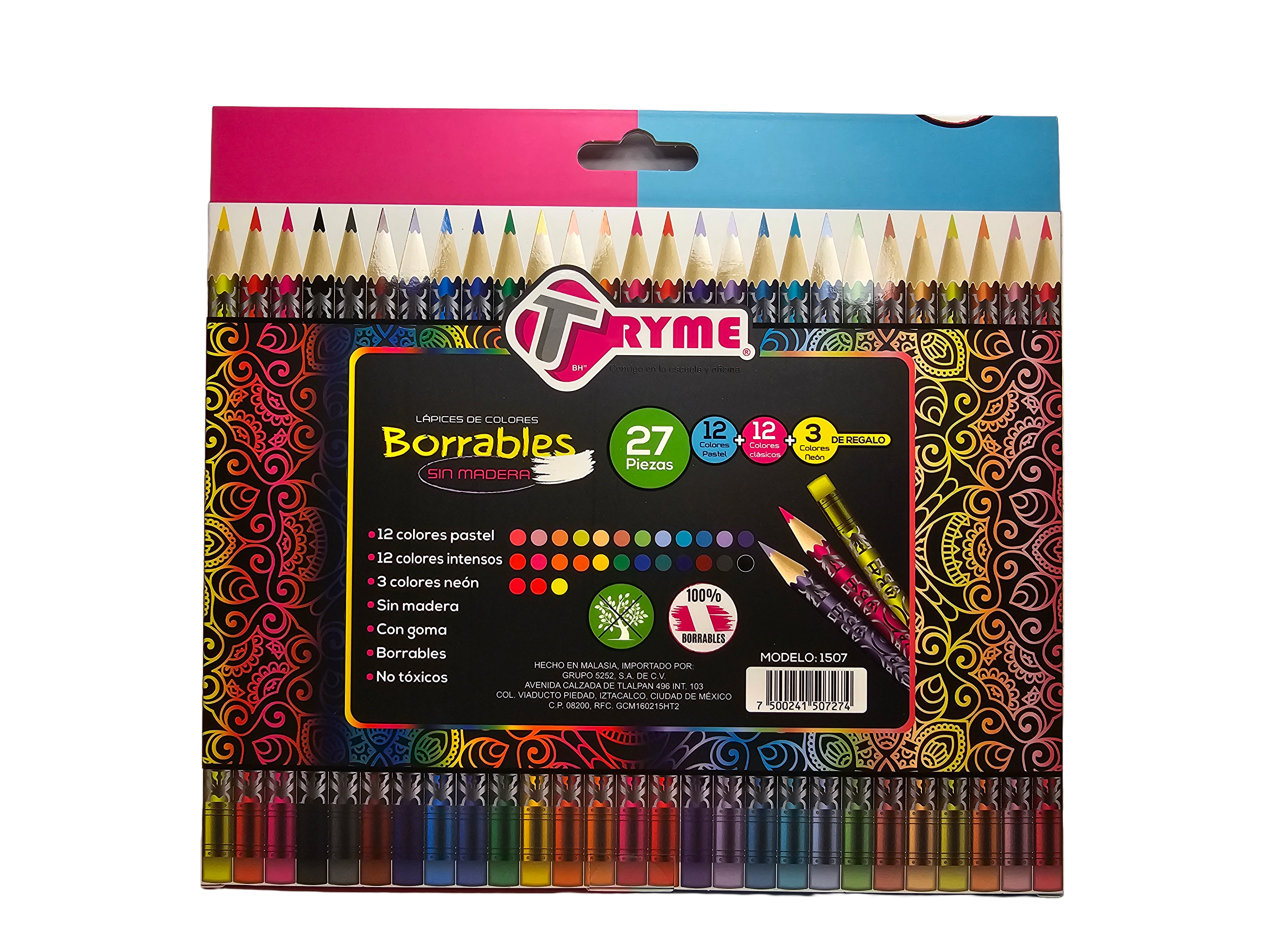 Colores borrables sin madera