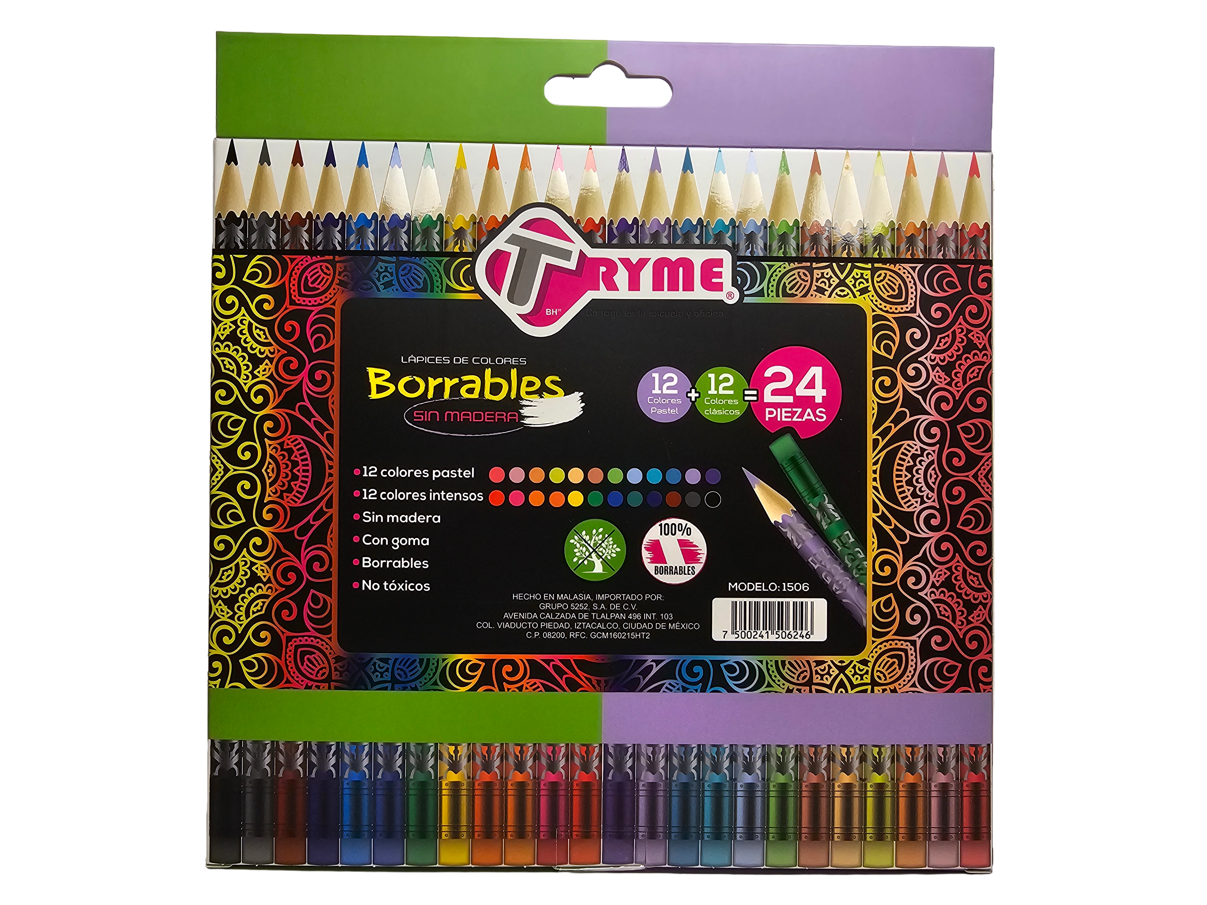 Colores borrables sin madera