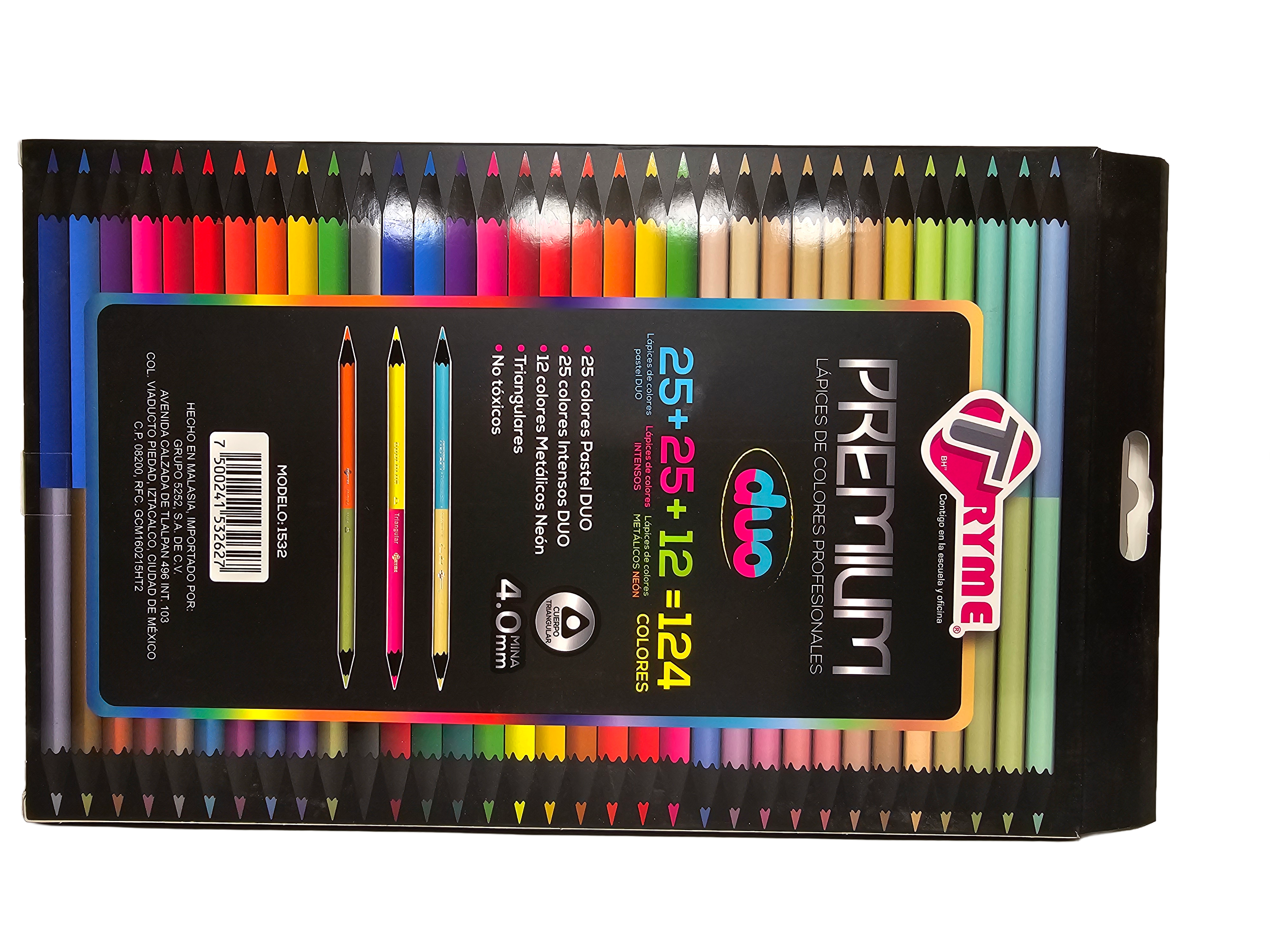 Caja de colores DUO Premium 124 colores