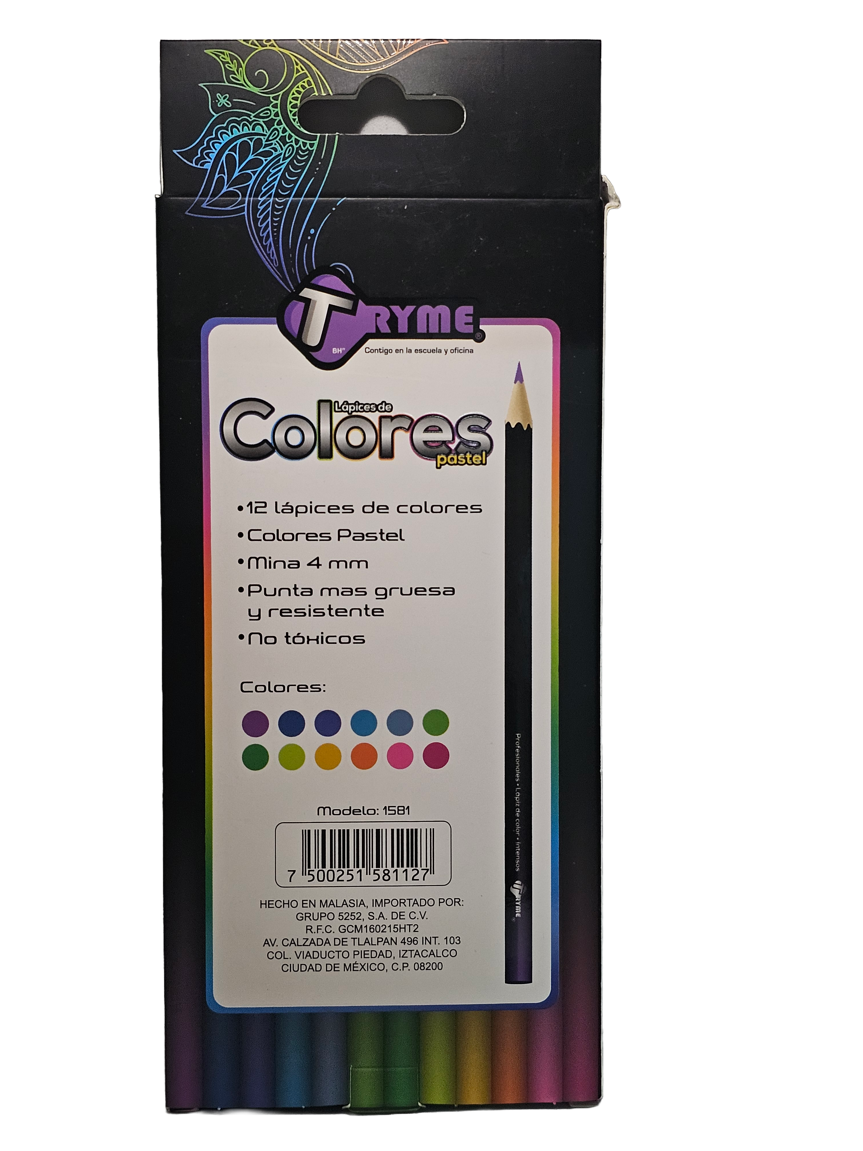 Colores pastel Tryme 12 piezas