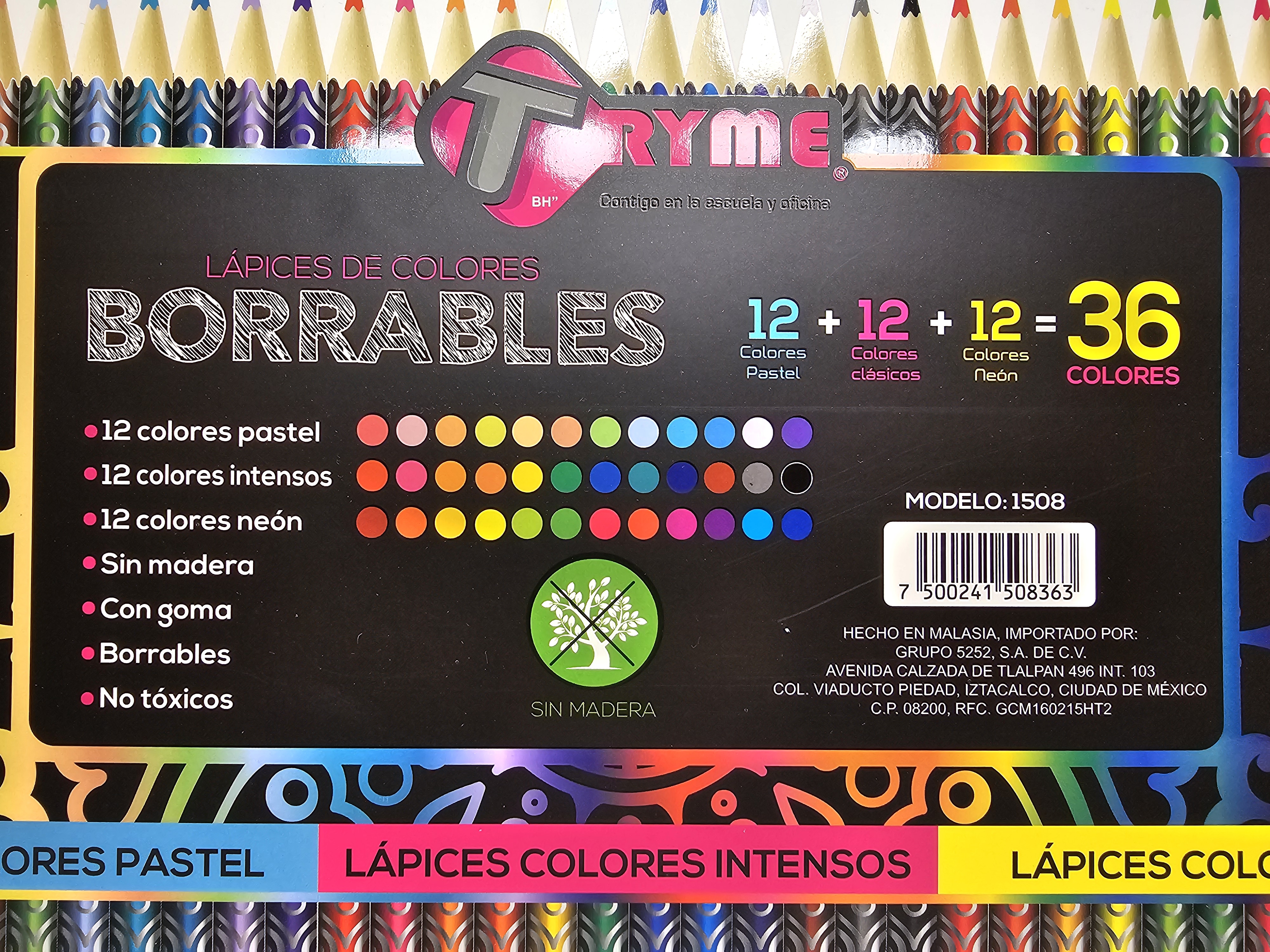 Colores borrables