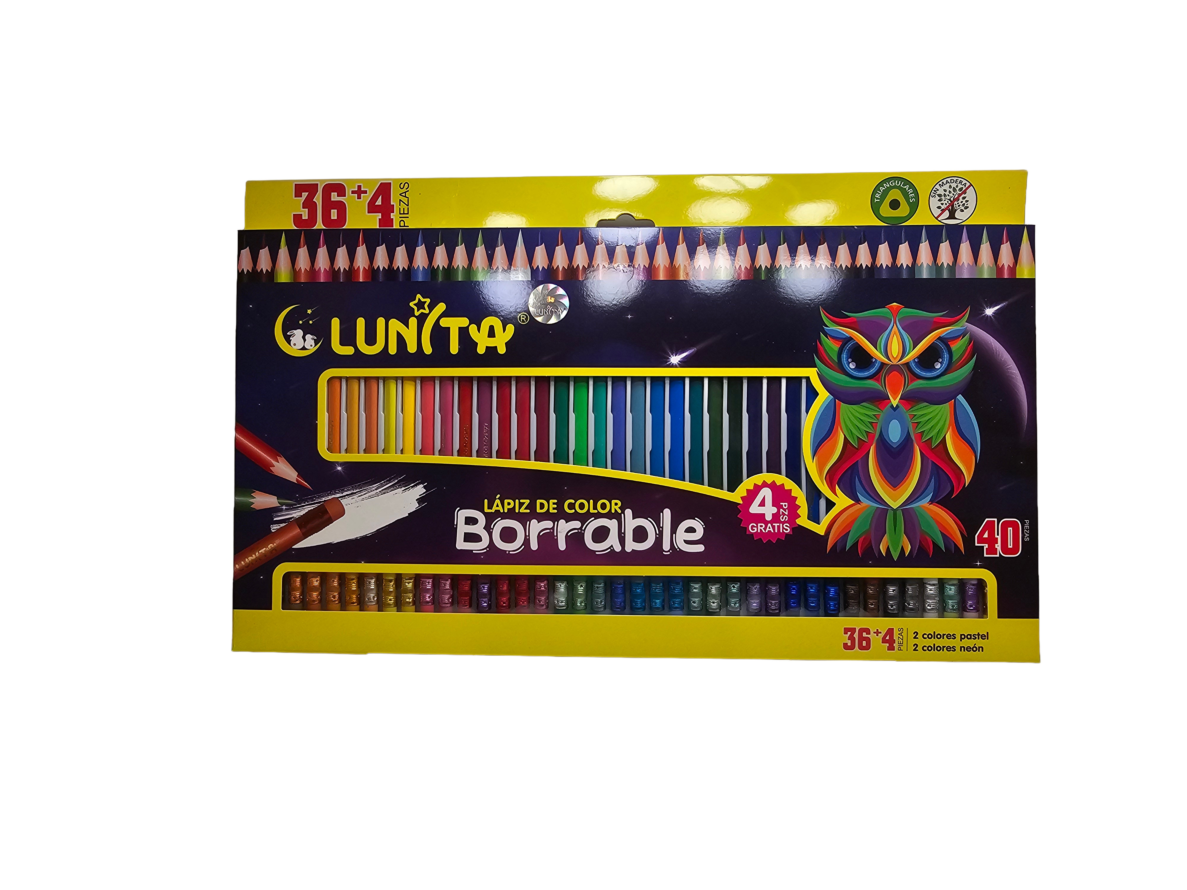 Colores borrables Lunita 40 piezas