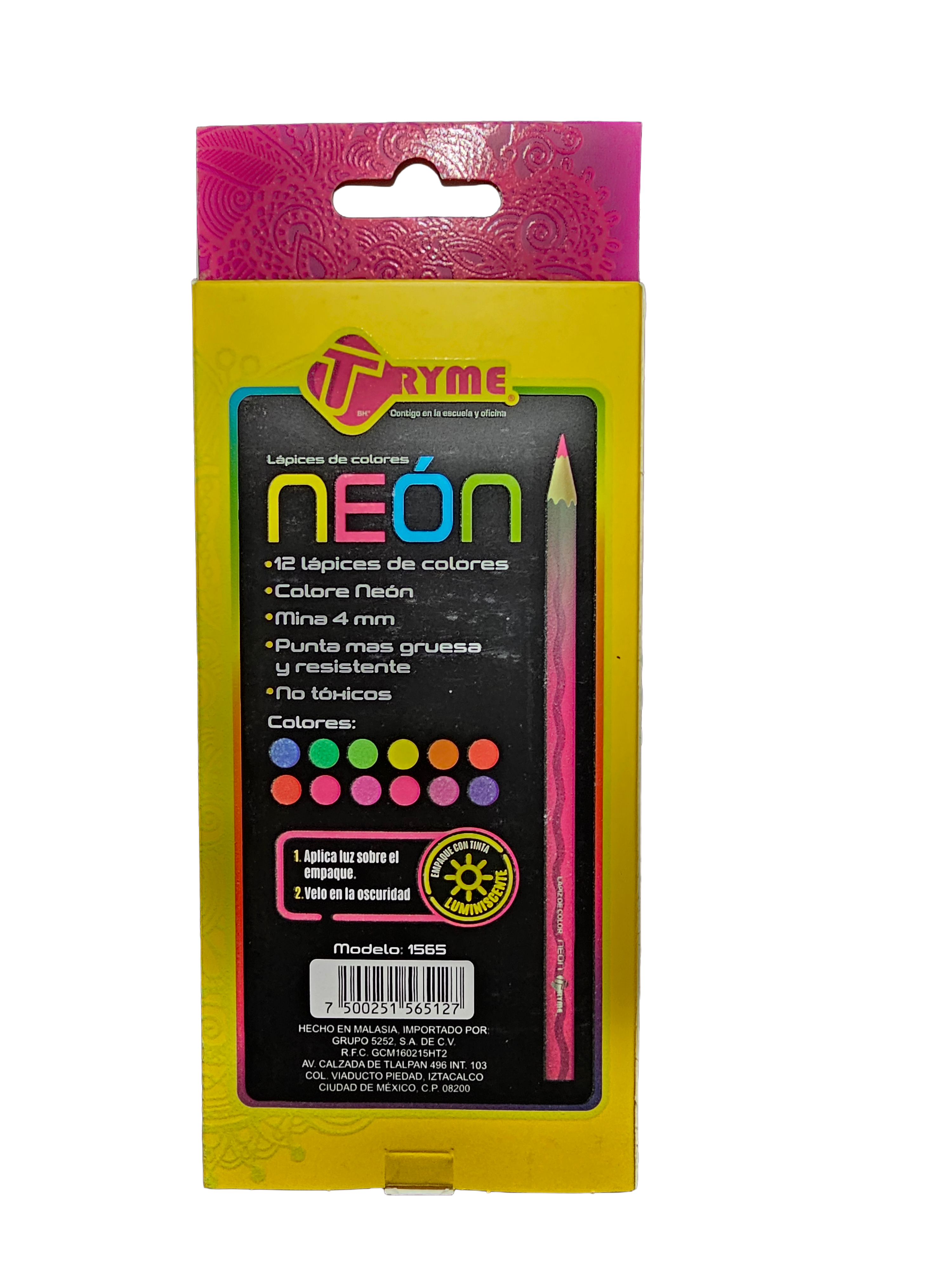 Lápices de colores neón