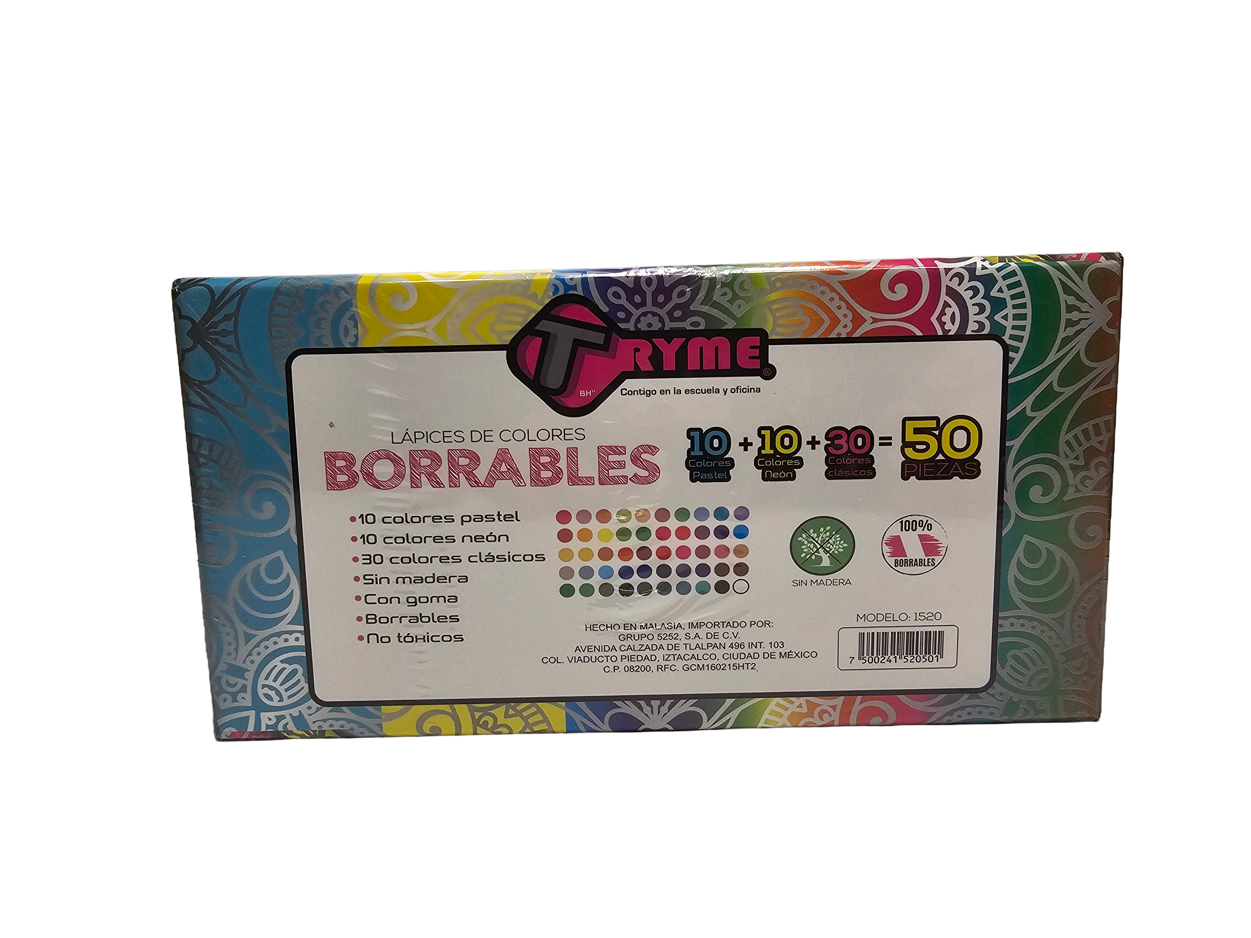 paquete de Colores borrables Tryme