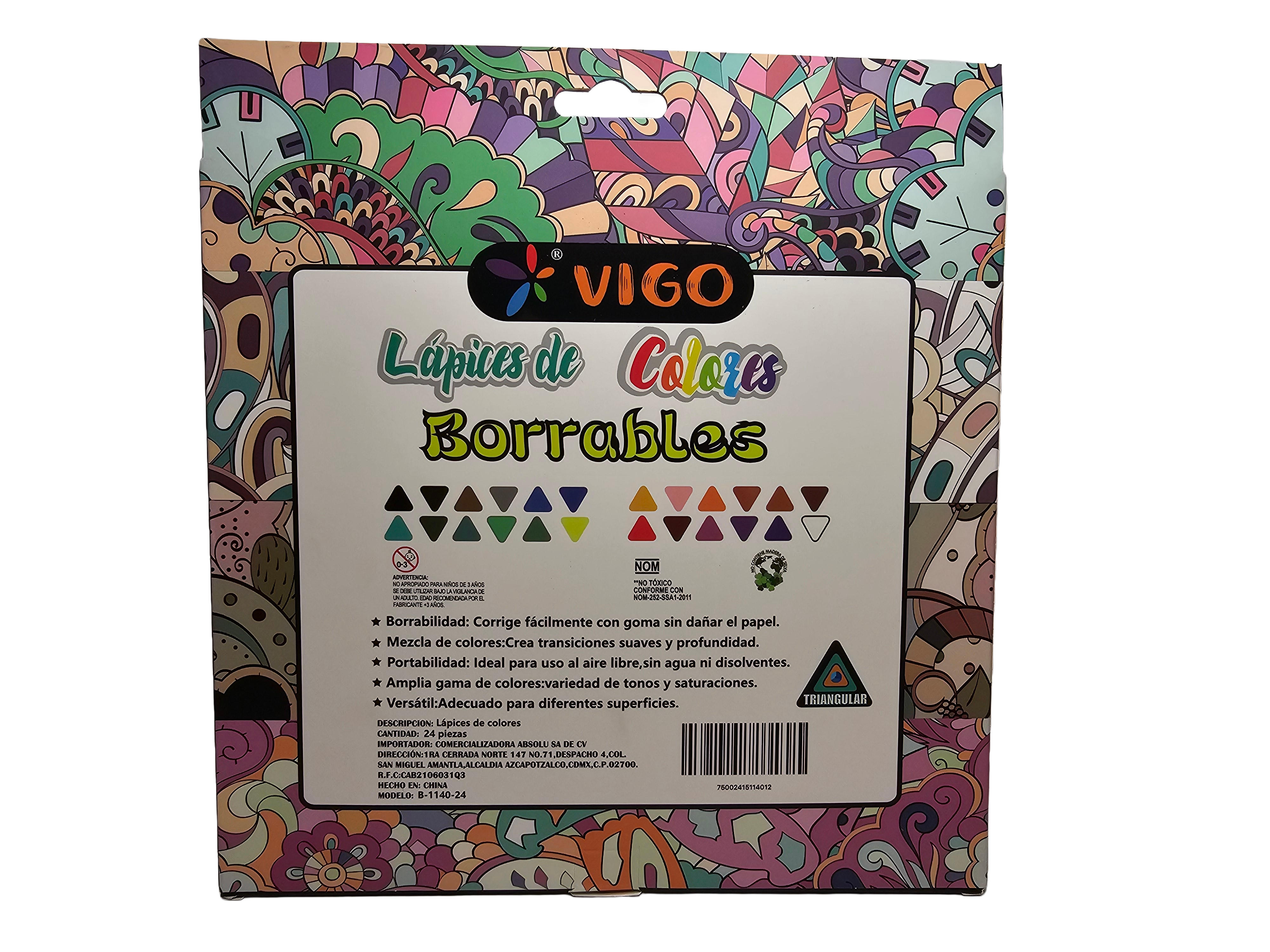 Colores borrables VIGO