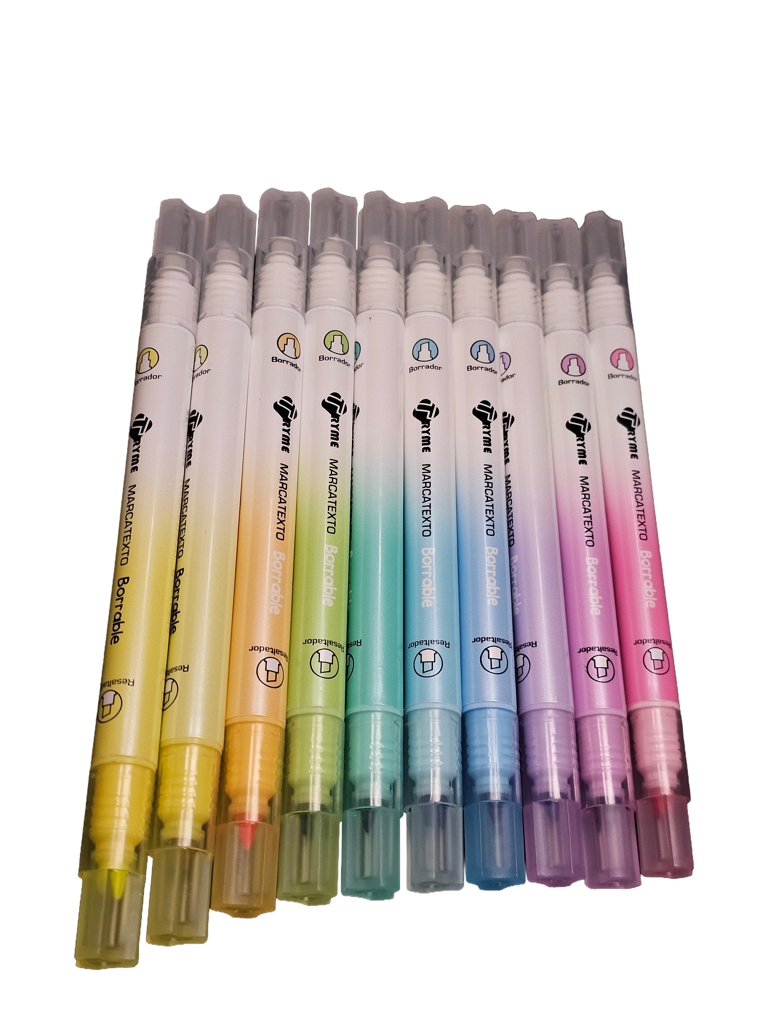 Marcatextos Borrables Tryme 10 piezas