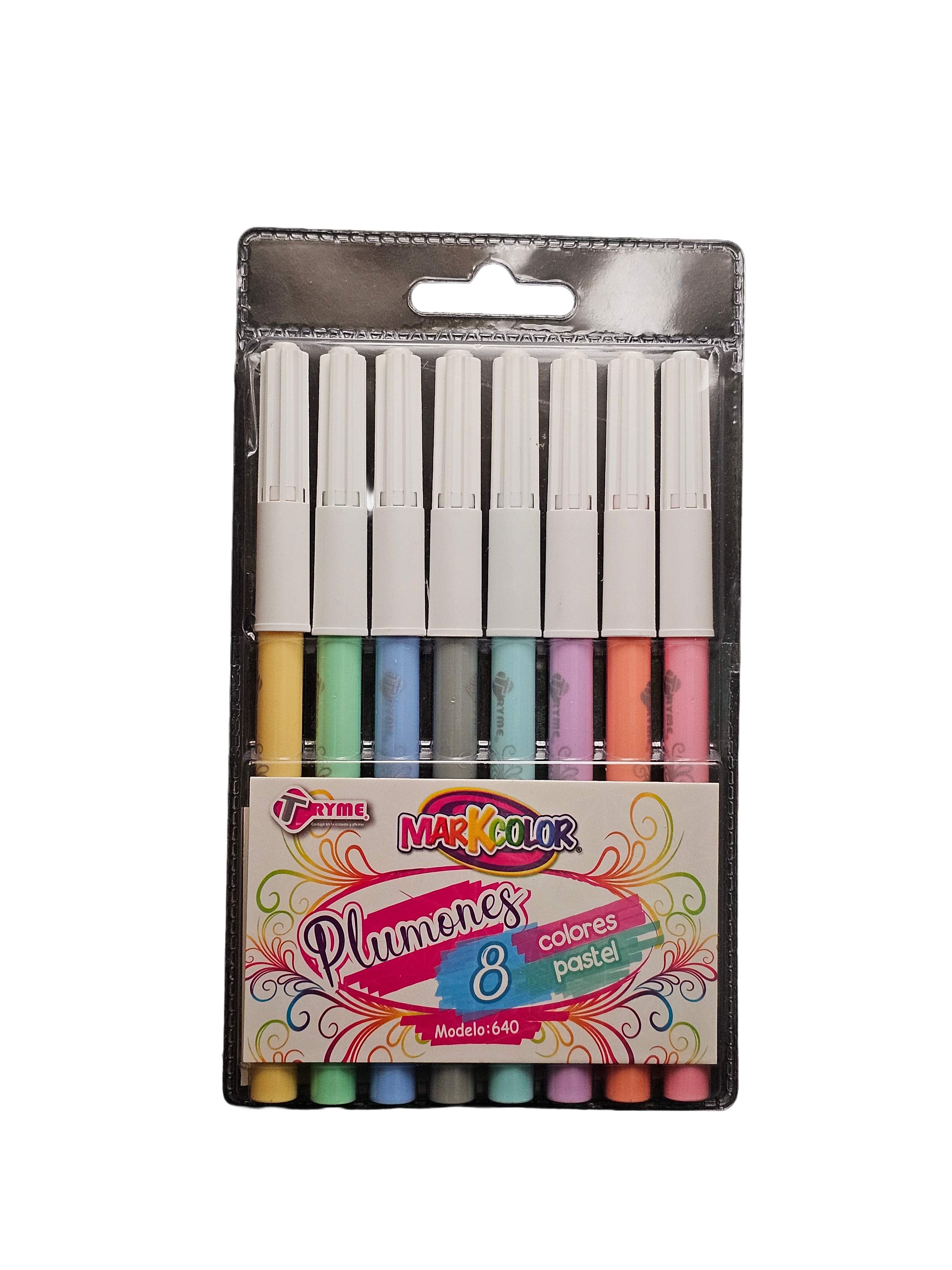 Plumones pastel 8 colores