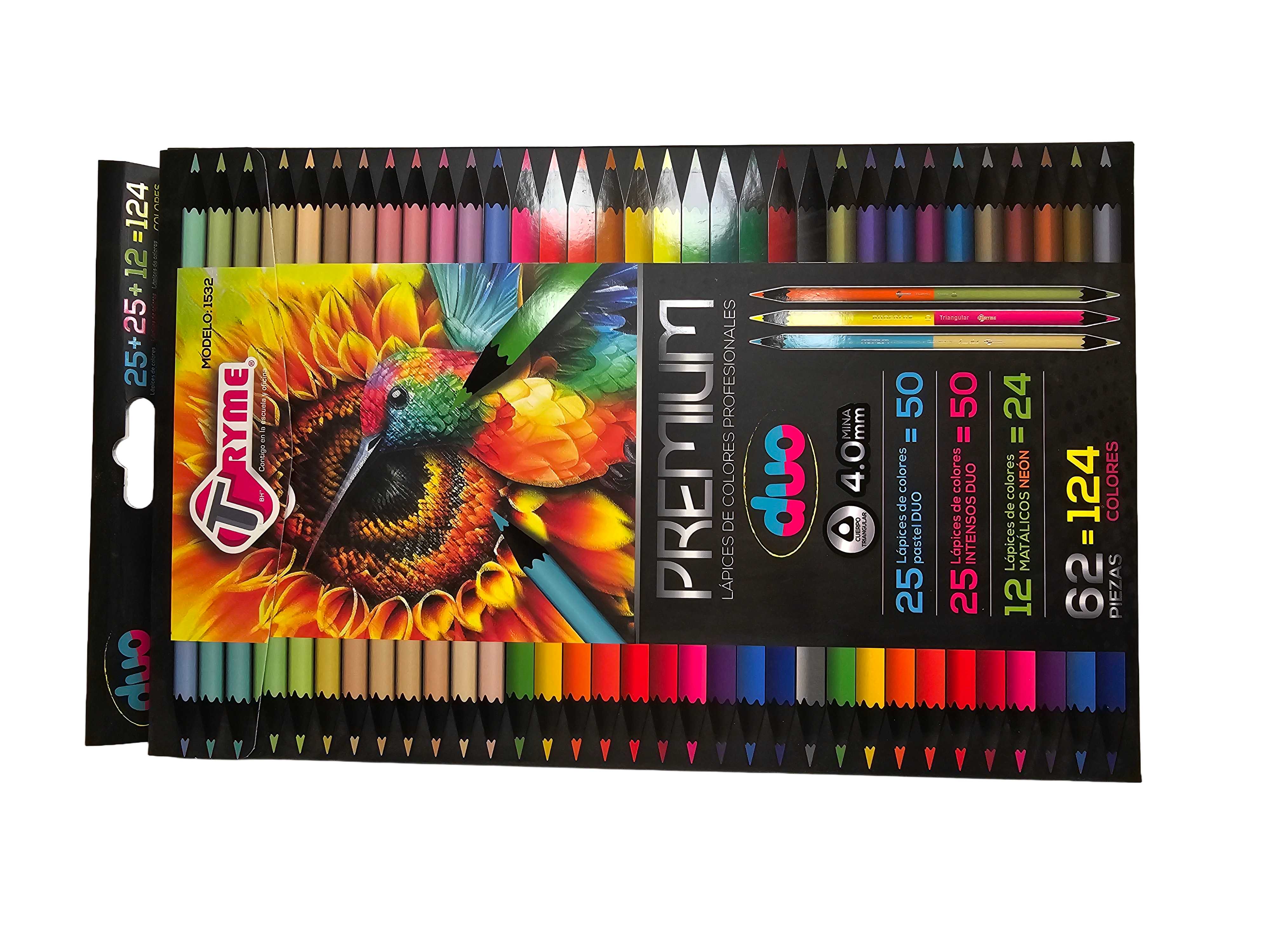 Caja de colores DUO Premium 124 colores
