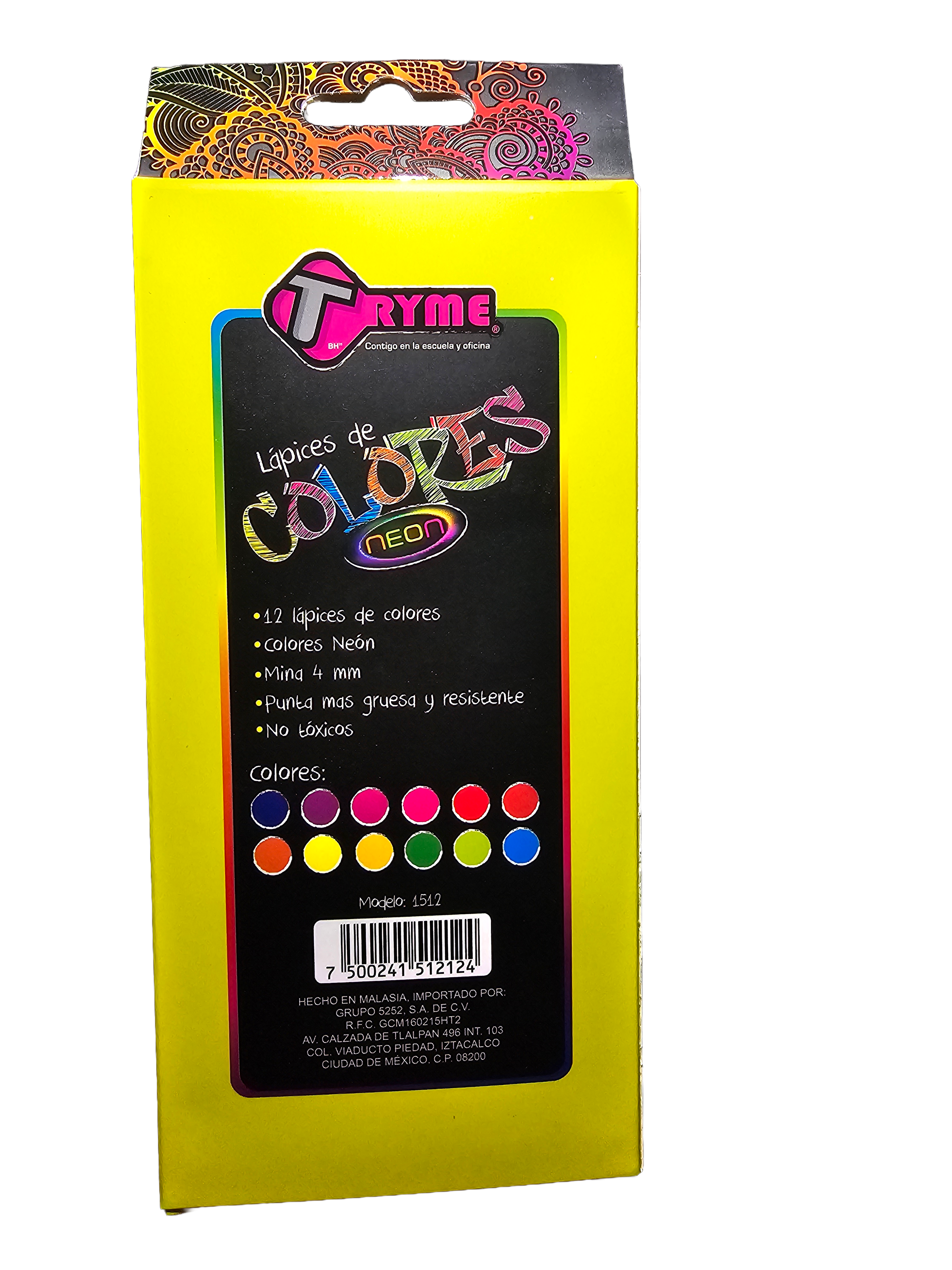 Lápices de colores neón