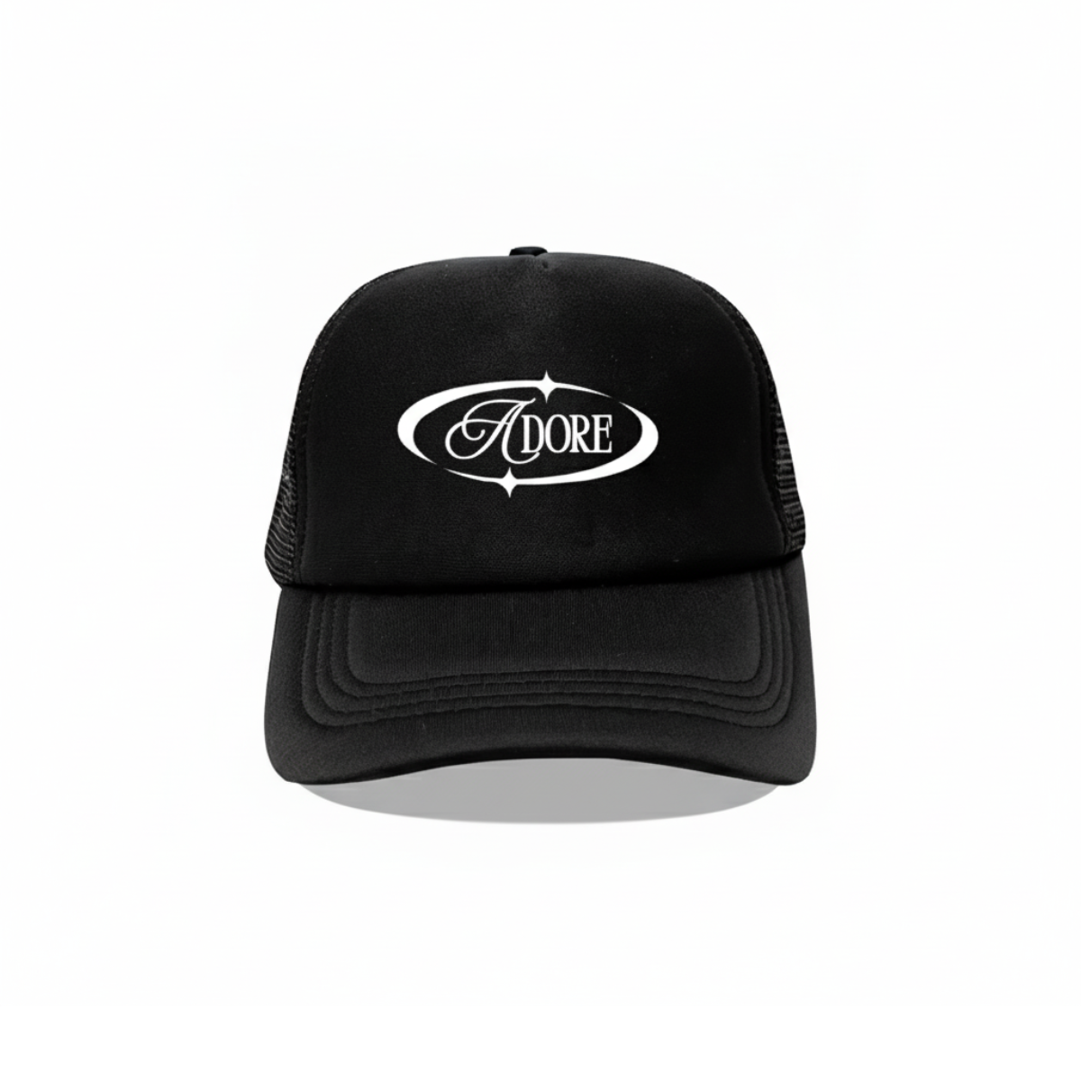 ADORE Star Black Trucker Hat