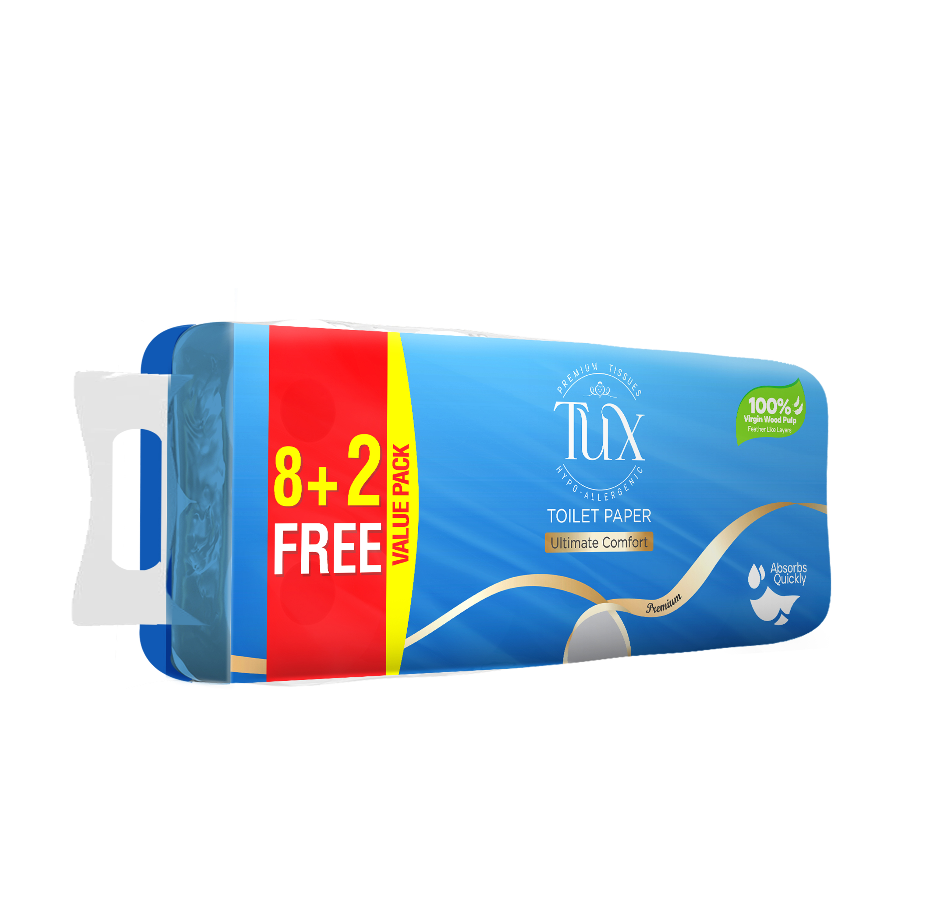TUX Toilet Roll 8+2 Value Pack