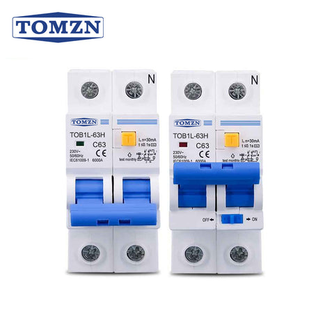 Tomzn 63 Amp RCBO – Reliable Residual Current Breaker with Overcurrent & Leakage Protection