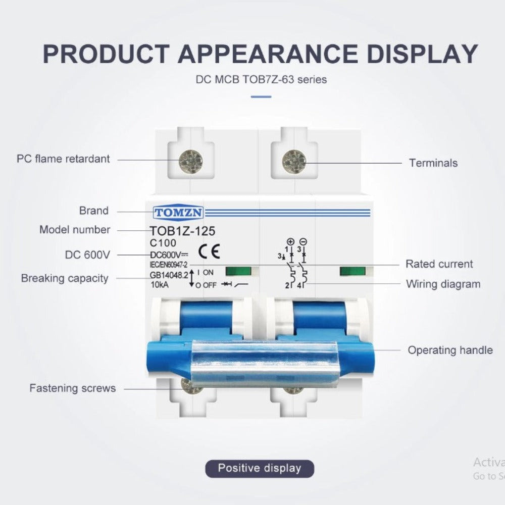 Tomzn 2P AC C Type MCB