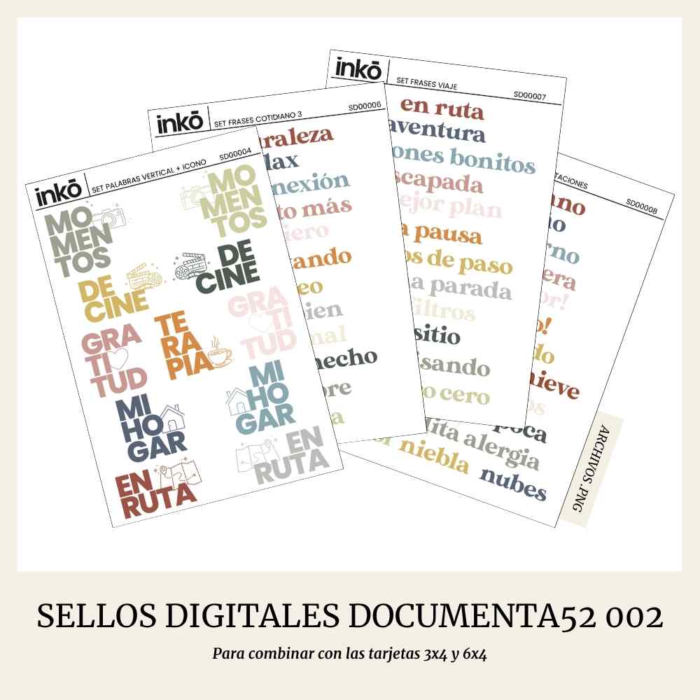 Set sellos digitales Documenta52 (cotidiano, viajes, 4 estaciones)