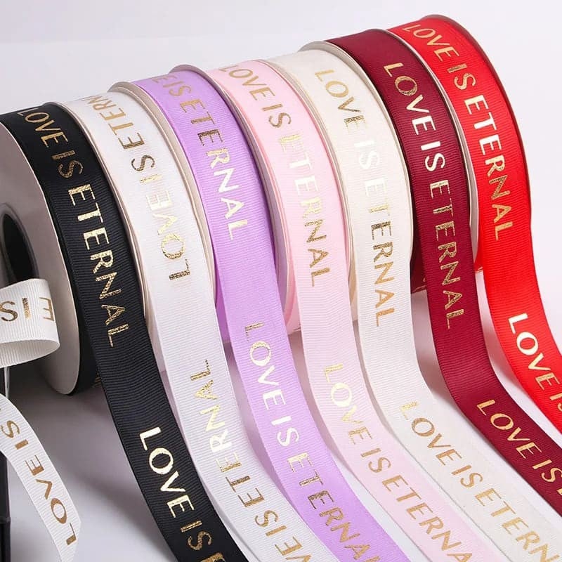 Decorative 'Love is Eternal' Ribbon Set