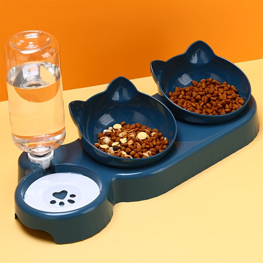 Pet food and water dispenser set