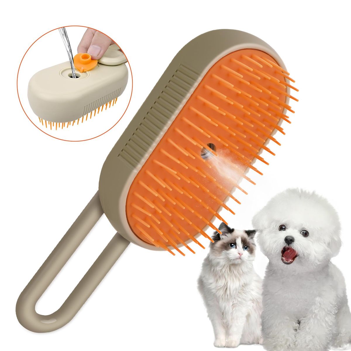 Pet Cleaning Brush with Water Spray