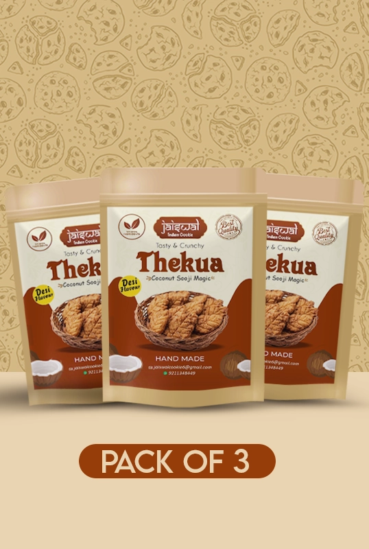 Coconut thekua in 3 combo pack
