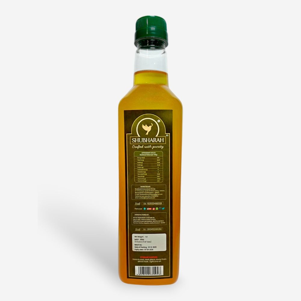 Shubharah Cold Pressed Groundnut Oil - 1 l