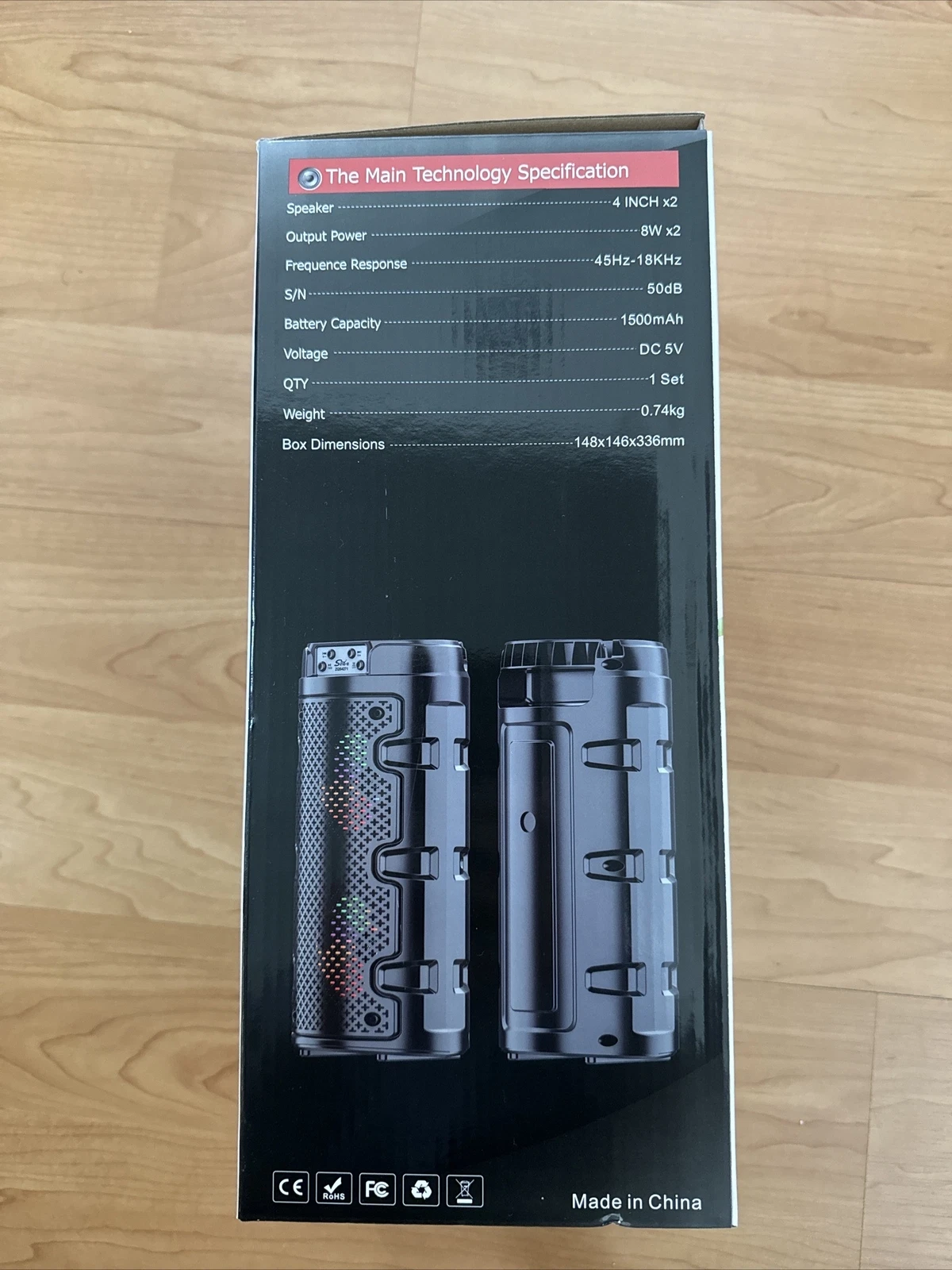 ZQS-4271 Exterior Portátil Iluminación Colorida Altavoz Bluetooth Camping Fiesta Caja 