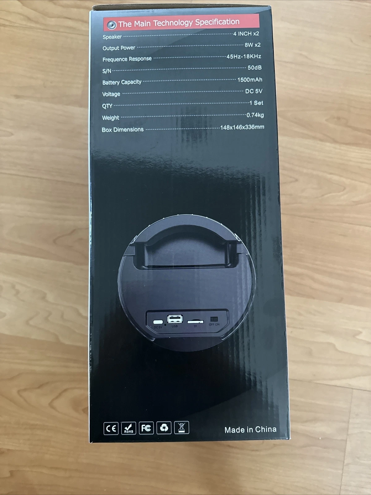 ZQS-4271 Exterior Portátil Iluminación Colorida Altavoz Bluetooth Camping Fiesta Caja 