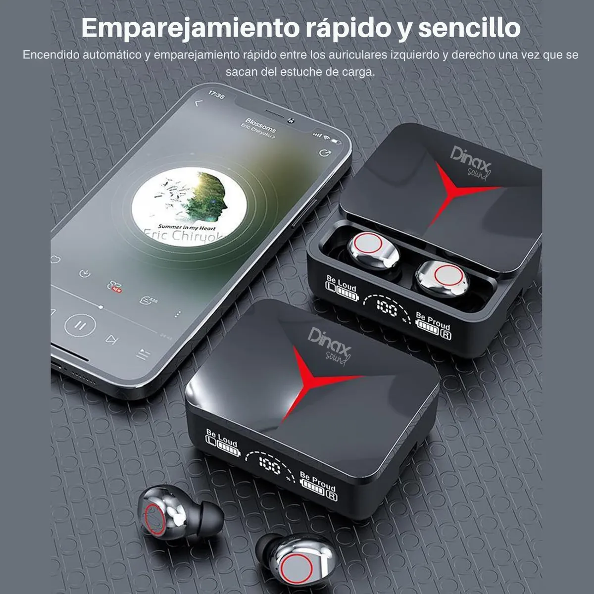 Auricular Bluetooth Aurifly Pro17 Dinax Original Touch Negro Negro