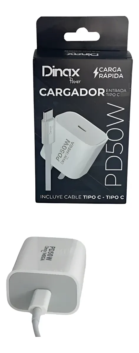 Cargador Dinax 50w Tipo C Power Delivery Carga Rápida