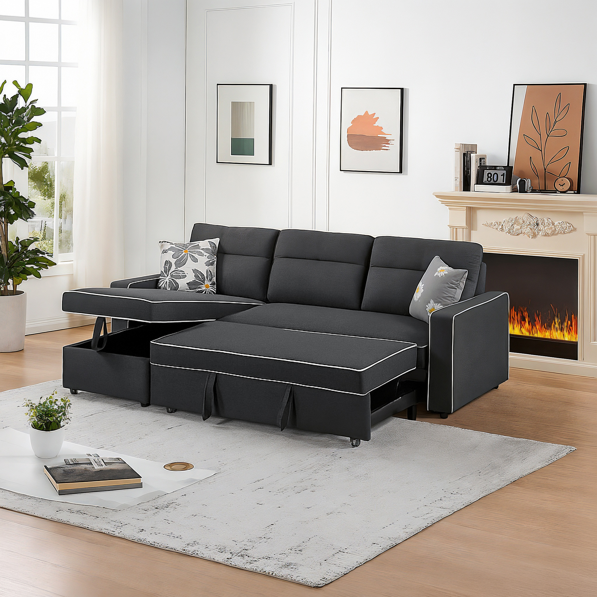 Odyssey Sofa cum Bed  L-Shaped  -102