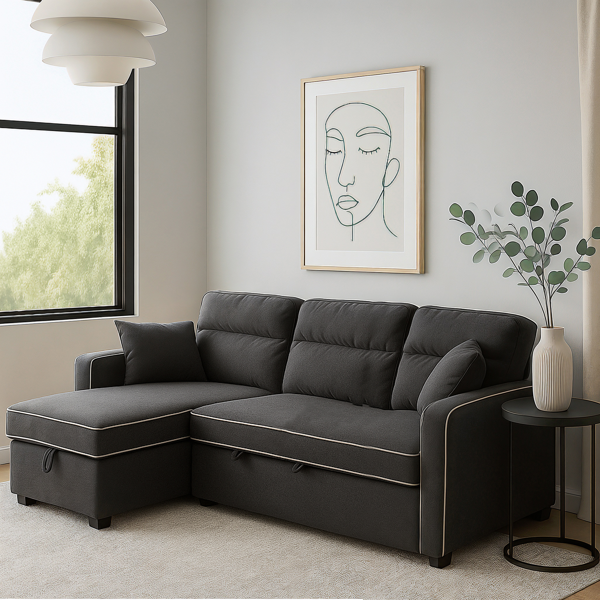 Odyssey Sofa cum Bed L-Shaped -102