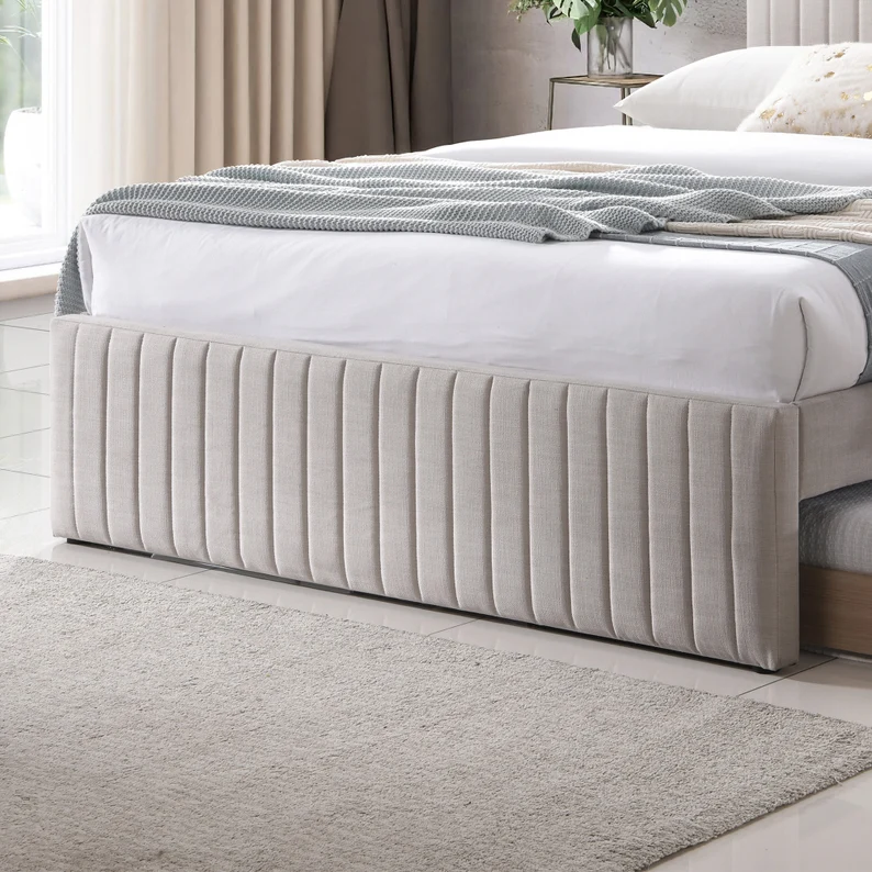 Modern Upholstered Bed with Pull-Out Trundle