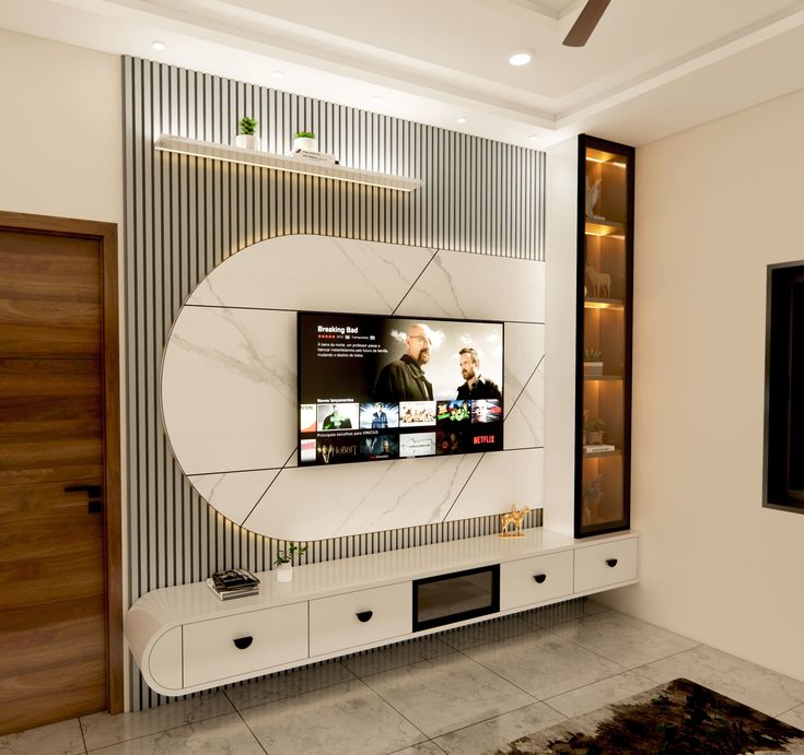 Classic look Wall-Mounted TV Unit